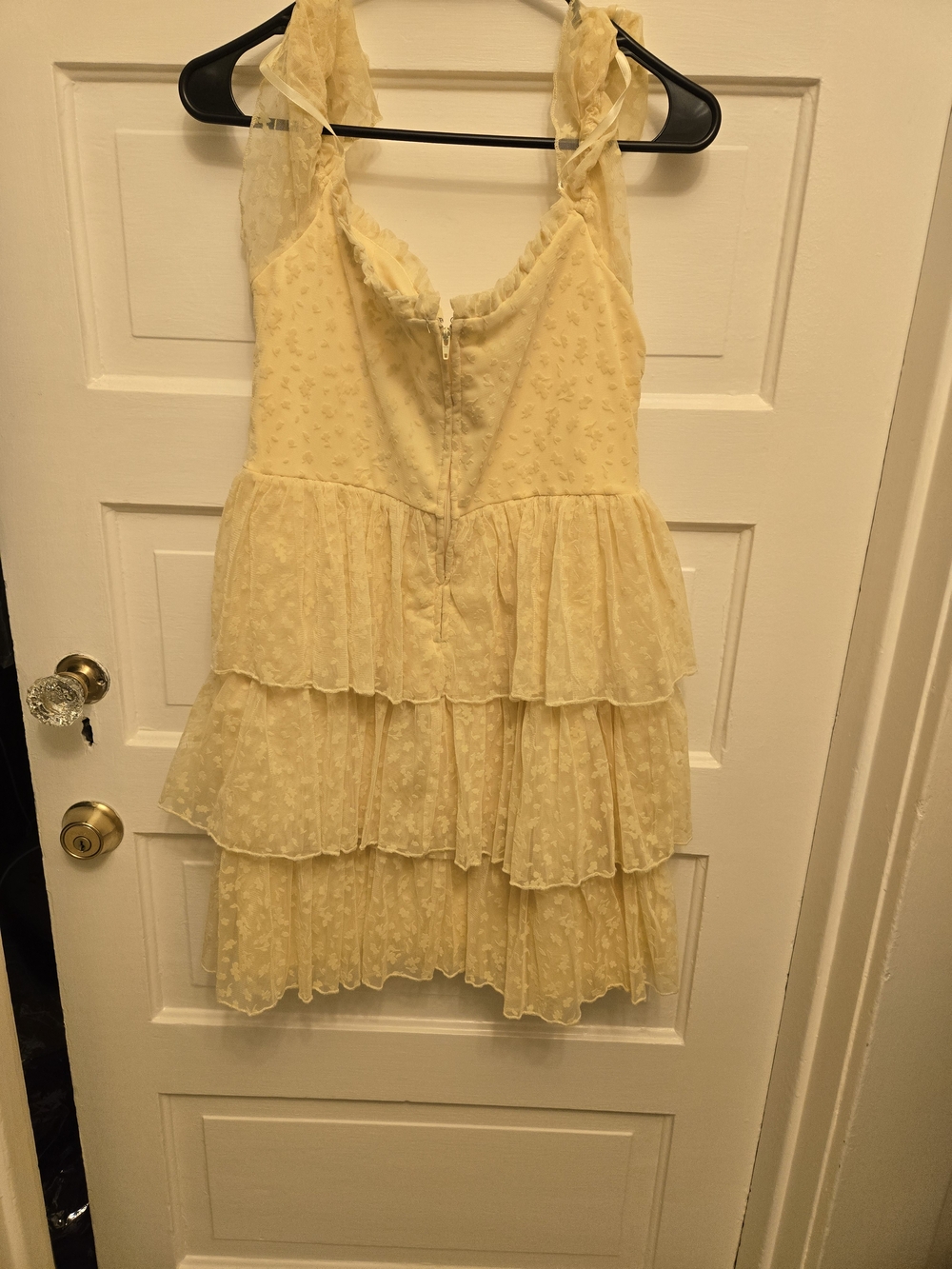 Yellow Ruffled Tiered Sundress - Picture 5 of 6